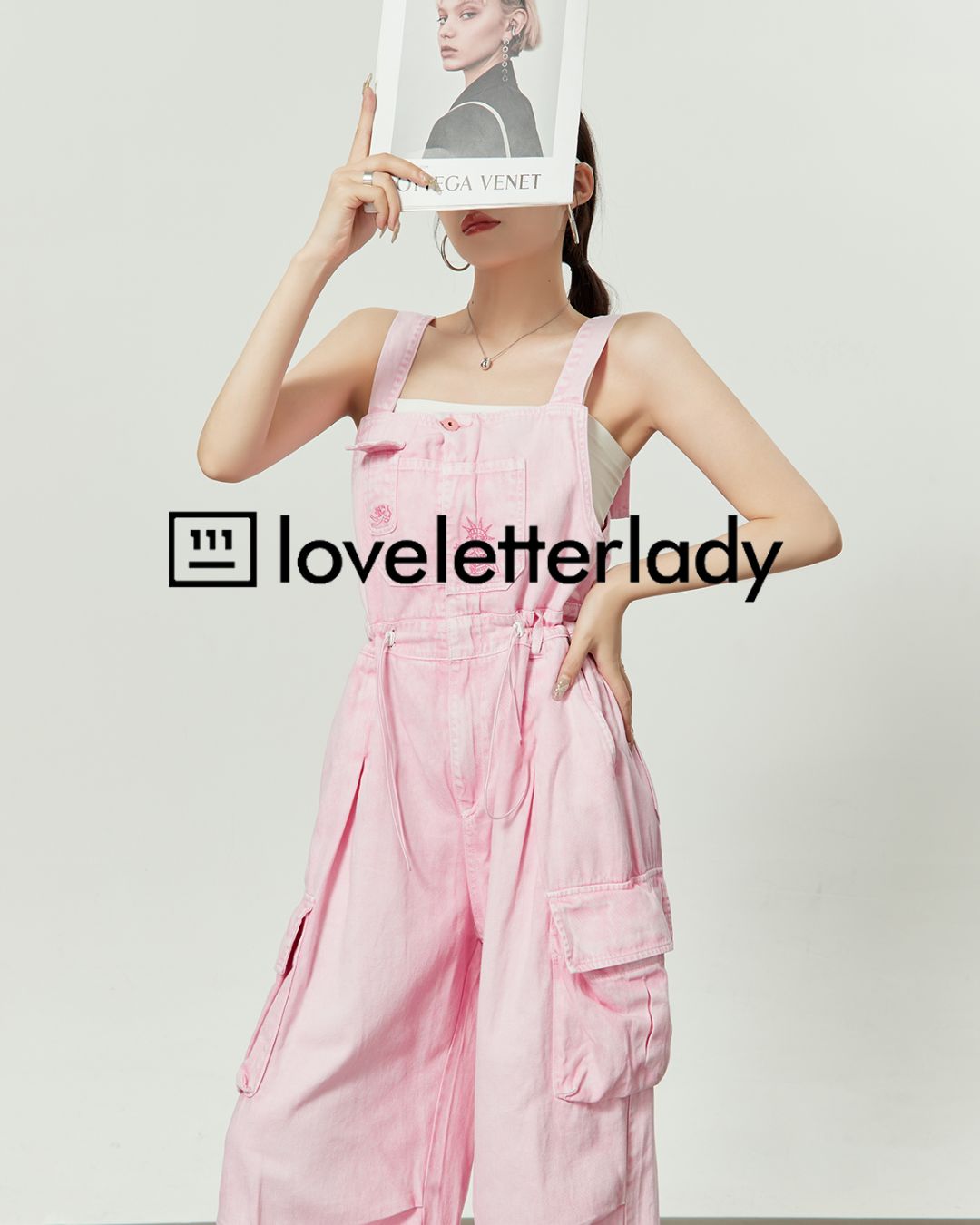 Pink Work Denim Overalls　BT038