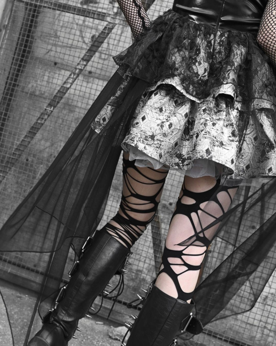 Gothic Draped Dress One-piece　DR012