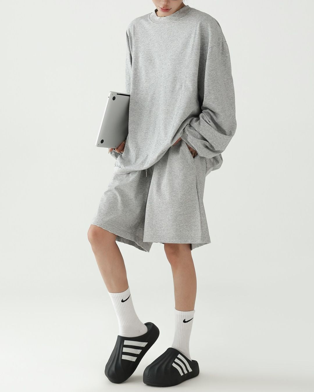 Basic Knee-length Set-up Shorts　BT035