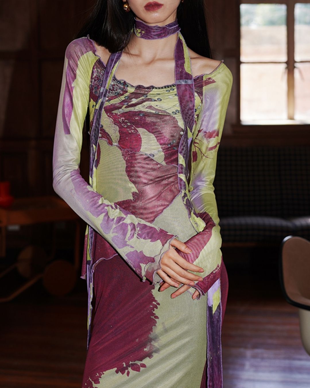 Chinese Mermaid 2-way Long Dress　DR017