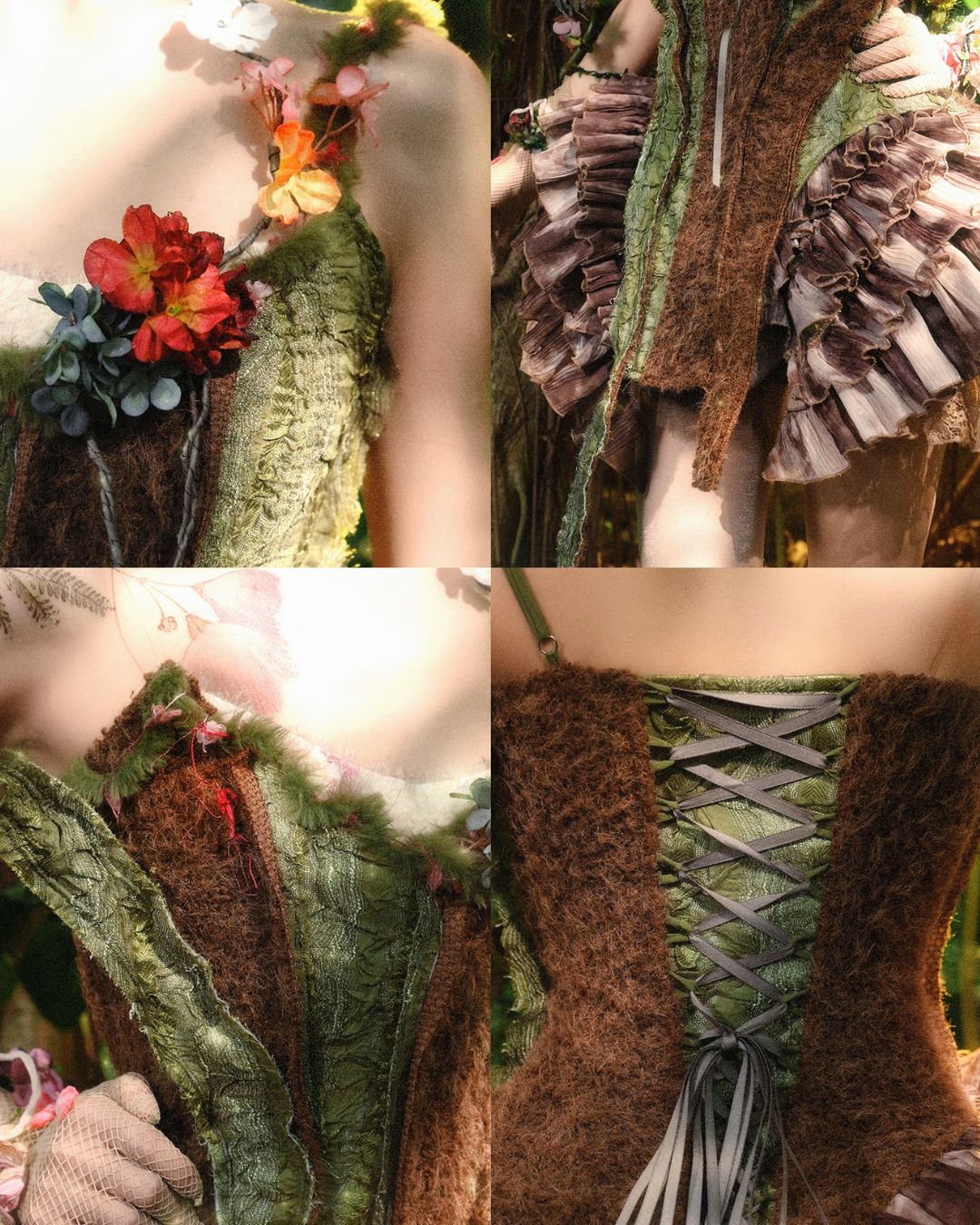 Forest Spirit One Shoulder Mini Dress　DR032