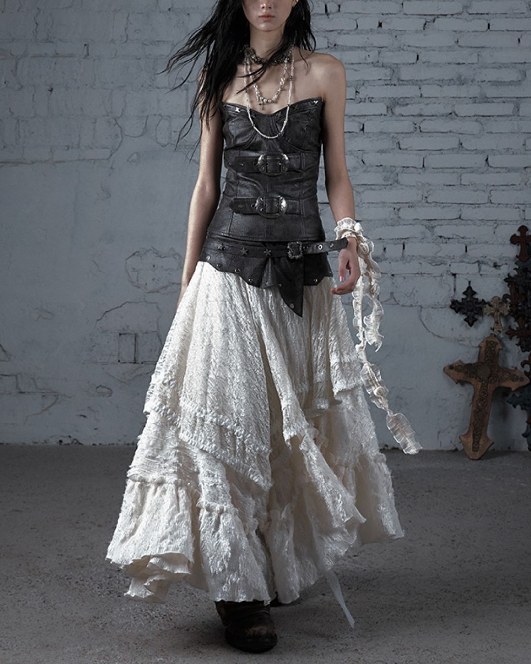 2-way Bare Top Asymmetrical Skirt　BT029