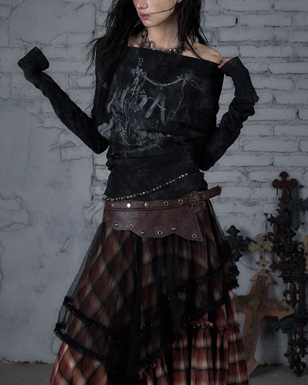 Front And Back 2-way Lace-up Top　TP041