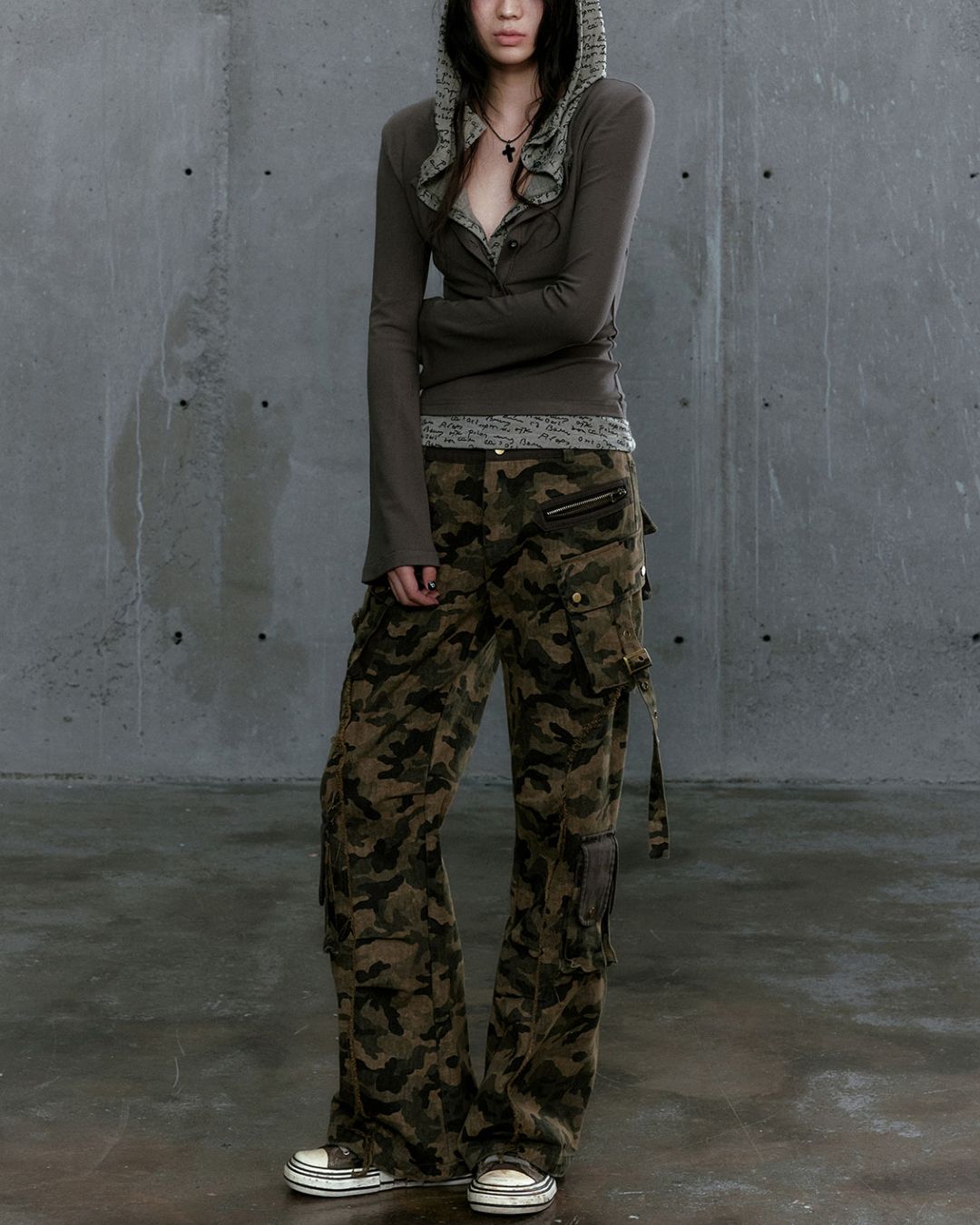 Flare-Sleeve Hoodie　TP030