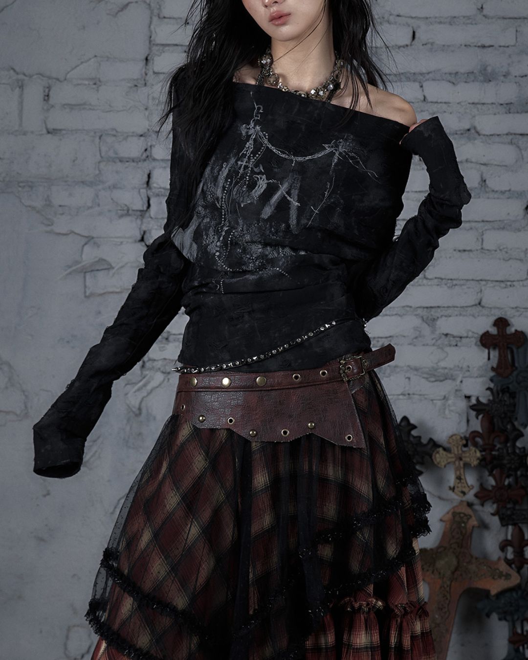 Front And Back 2-way Lace-up Top　TP041