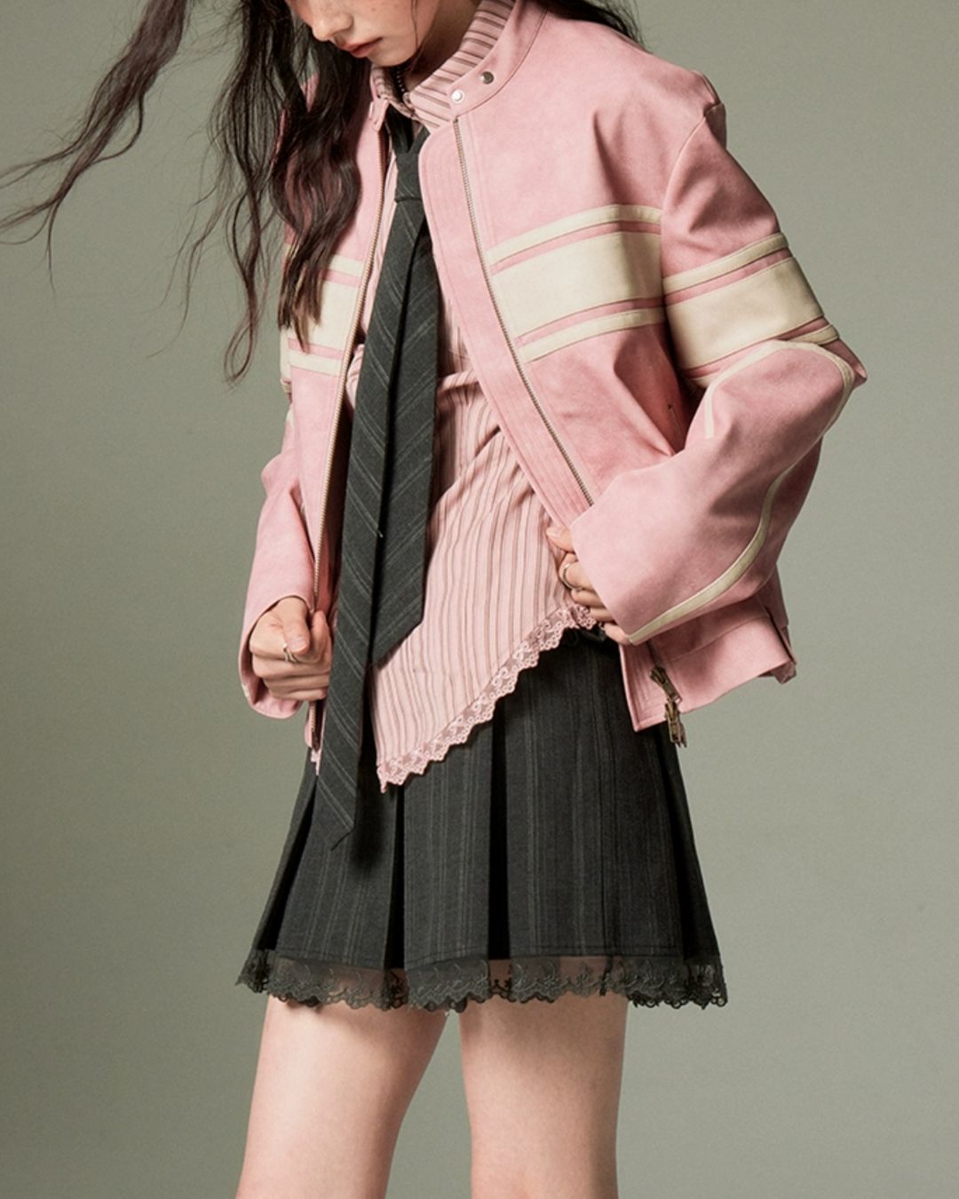 Pink Leather Riders Jacket OT002 – EKATE sanctum