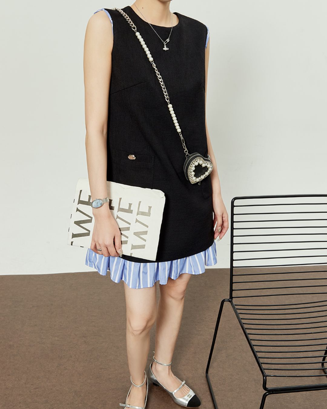 Layered Sleeveless Mini Dress　DR047