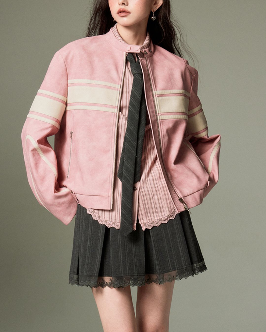 Pink Leather Riders Jacket OT002 – EKATE sanctum