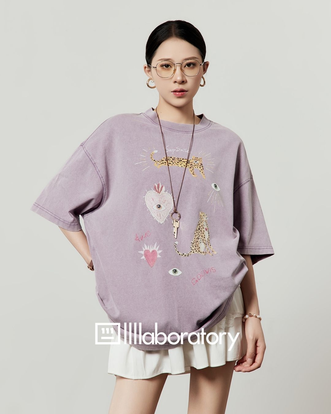 Multi-print Oversized T-shirt　TP057