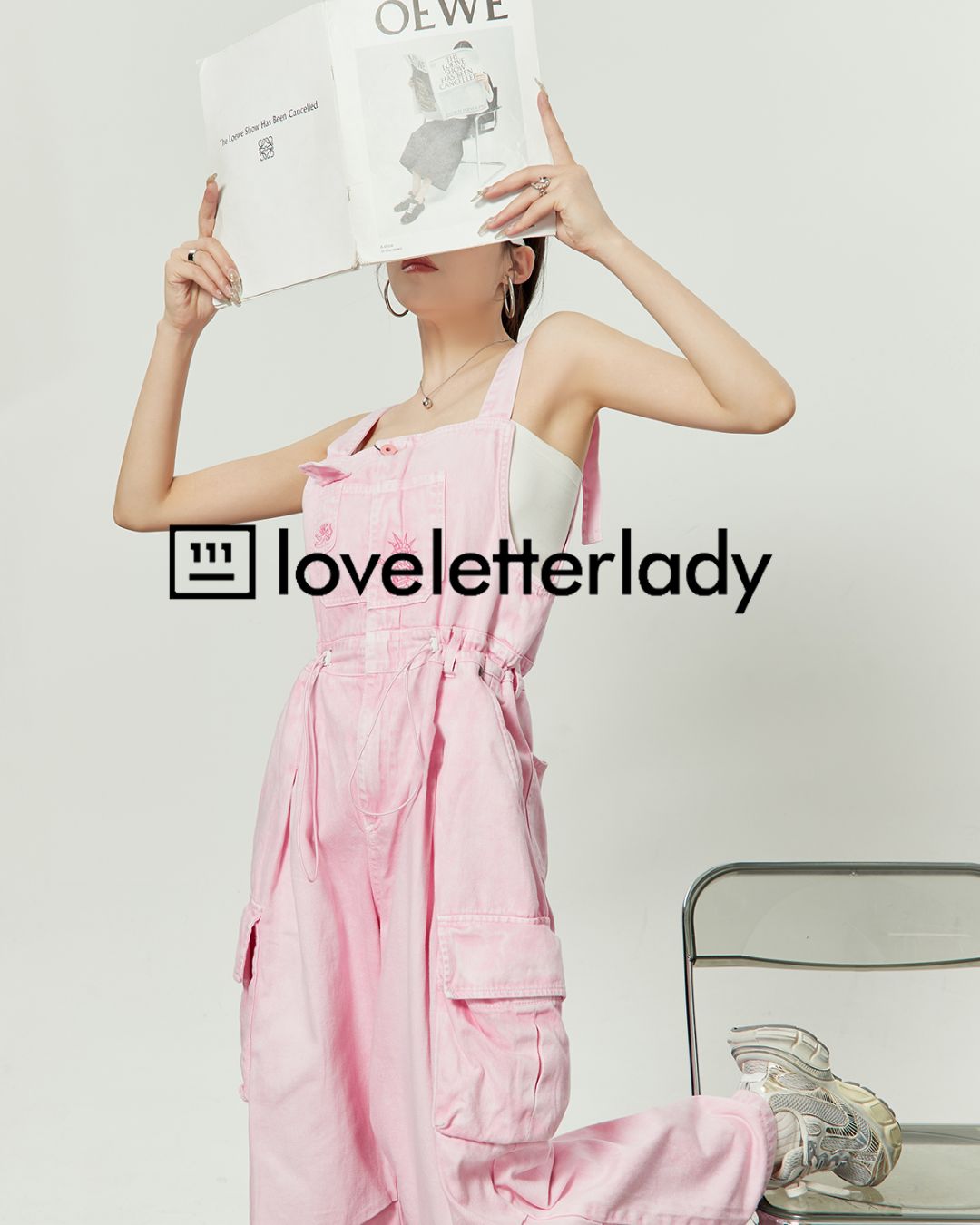 Pink Work Denim Overalls　BT038