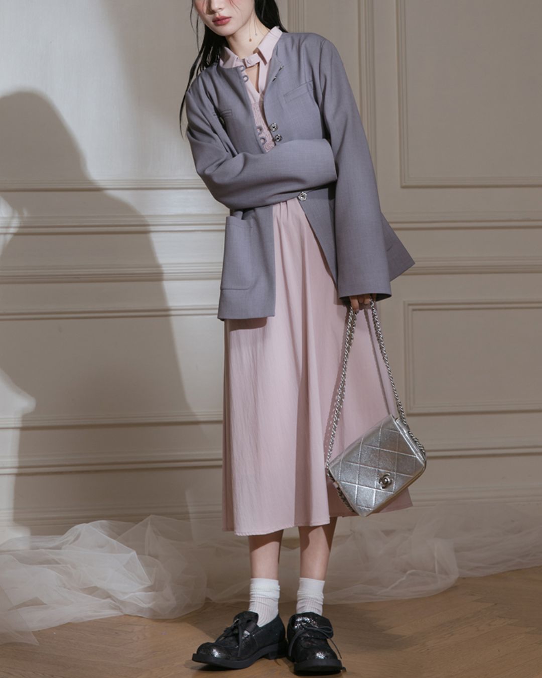 Chinese Style Jacket & Grey Two-piece　TP023