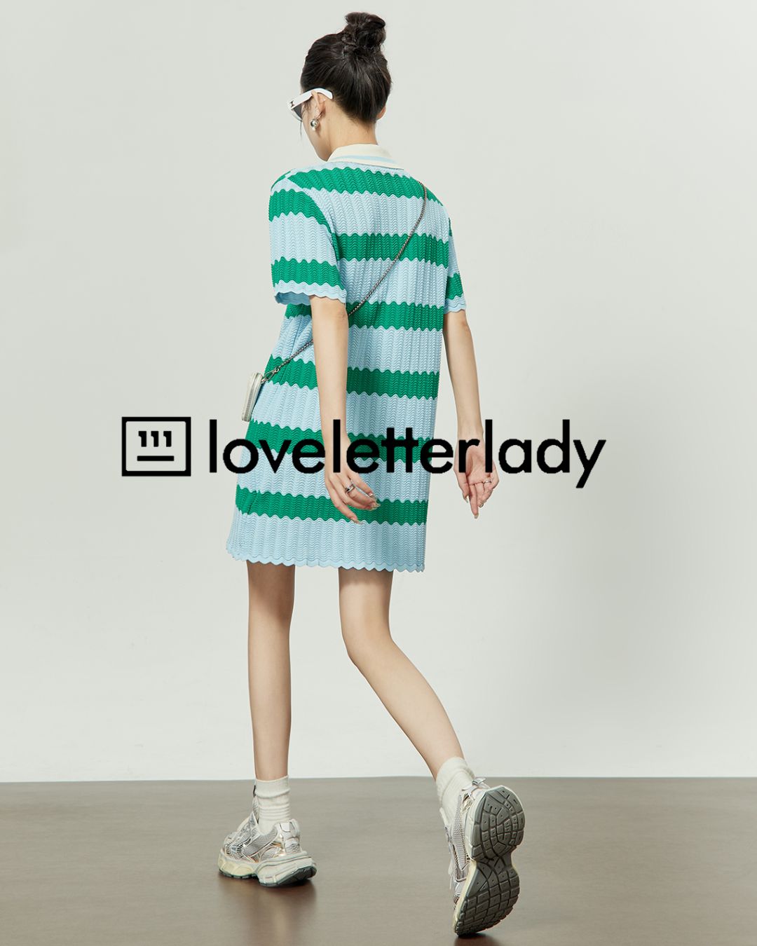 Border Polo Mini Dress　DR049