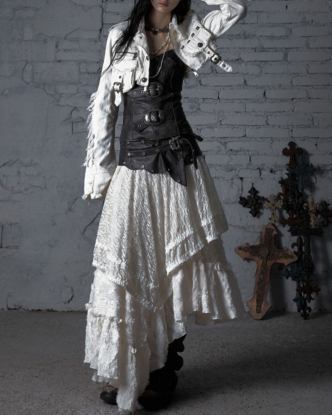 2-way Bare Top Asymmetrical Skirt　BT029