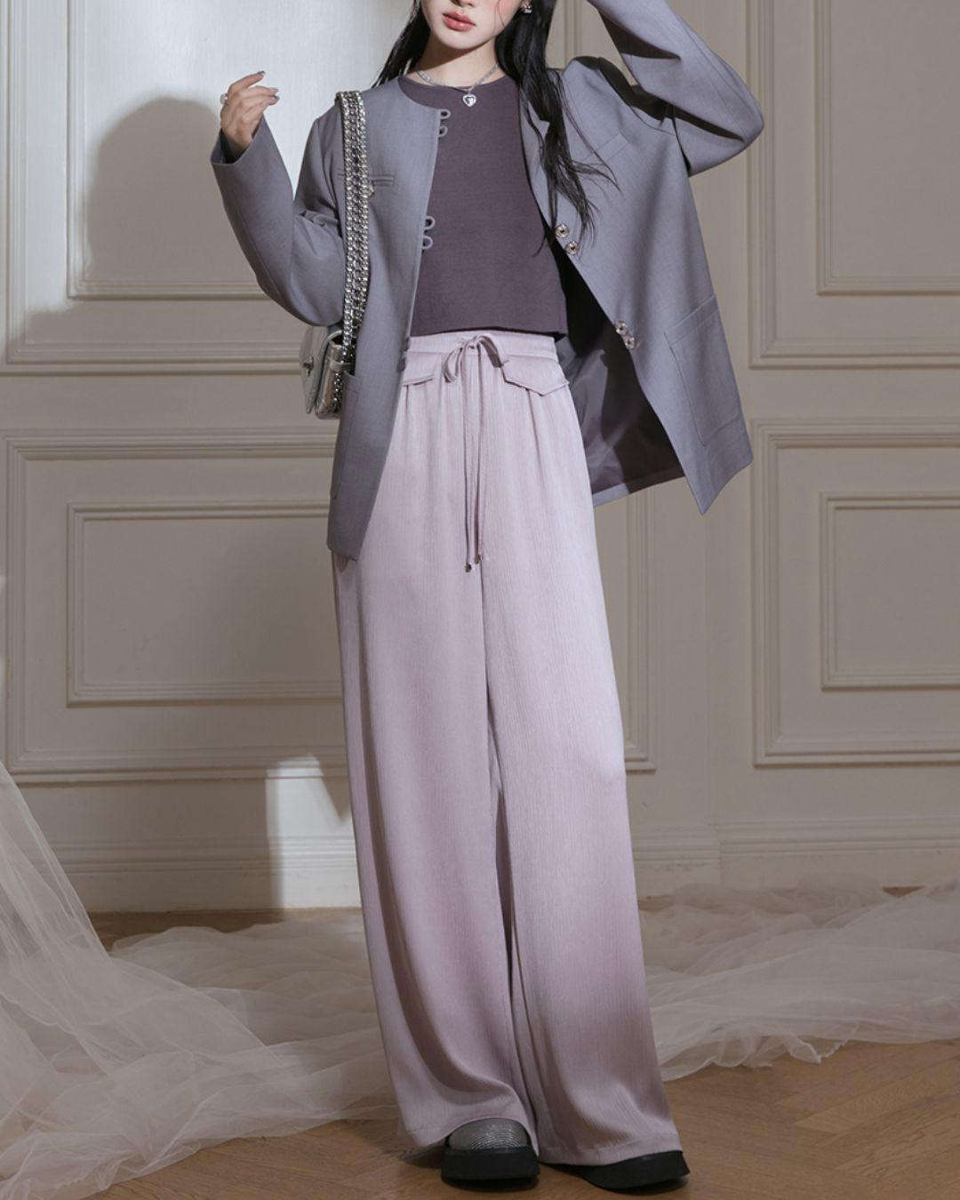 Chinese Style Jacket & Grey Two-piece　TP023