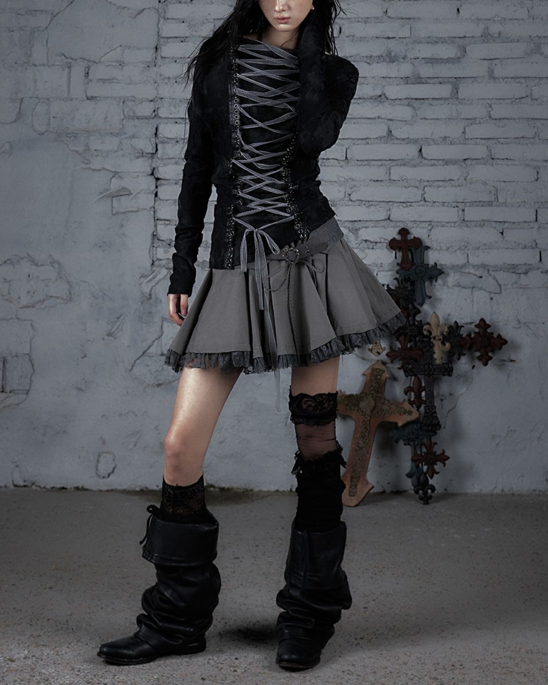 Front And Back 2-way Lace-up Top　TP041