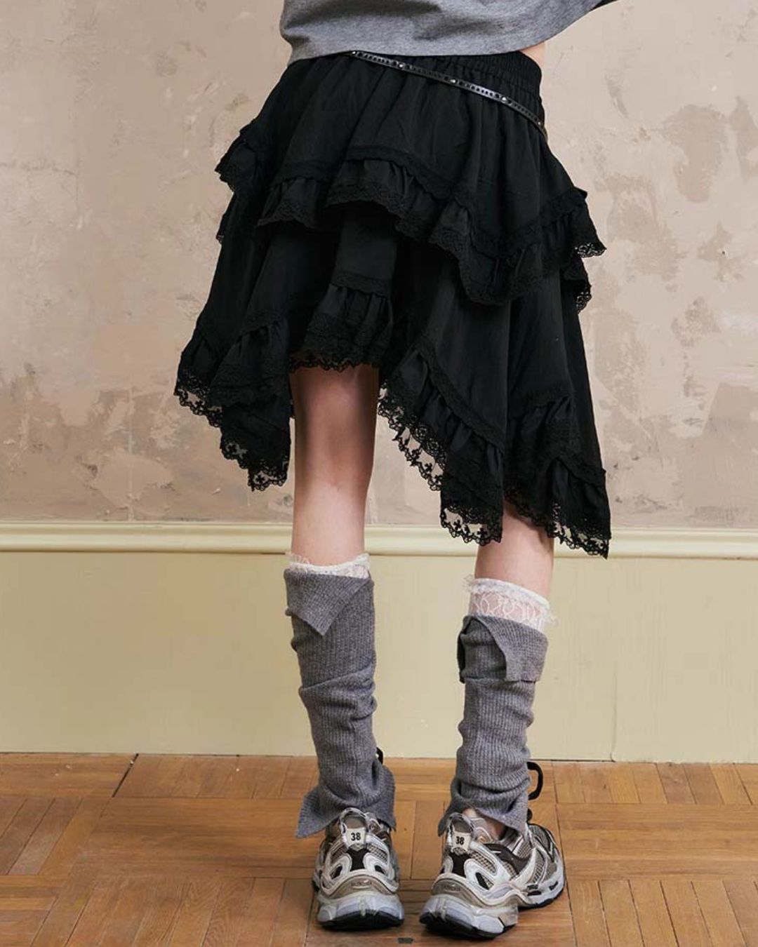 Asymmetrical Lace Skirt　BT027