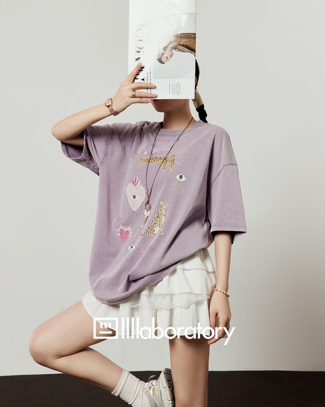 Multi-print Oversized T-shirt　TP057