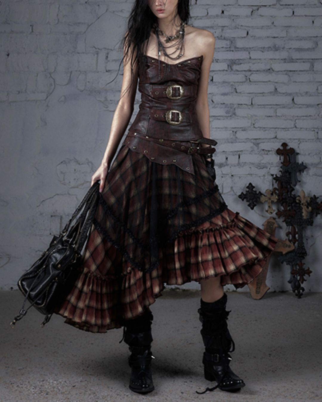 2-way Bare Top Asymmetrical Skirt　BT029