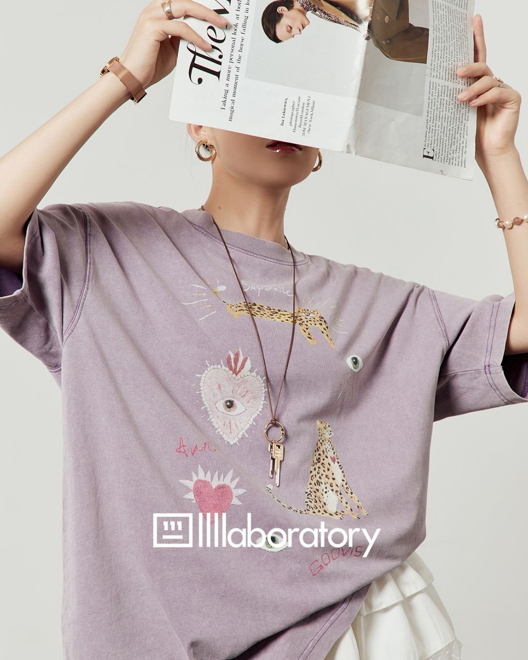 Multi-print Oversized T-shirt　TP057