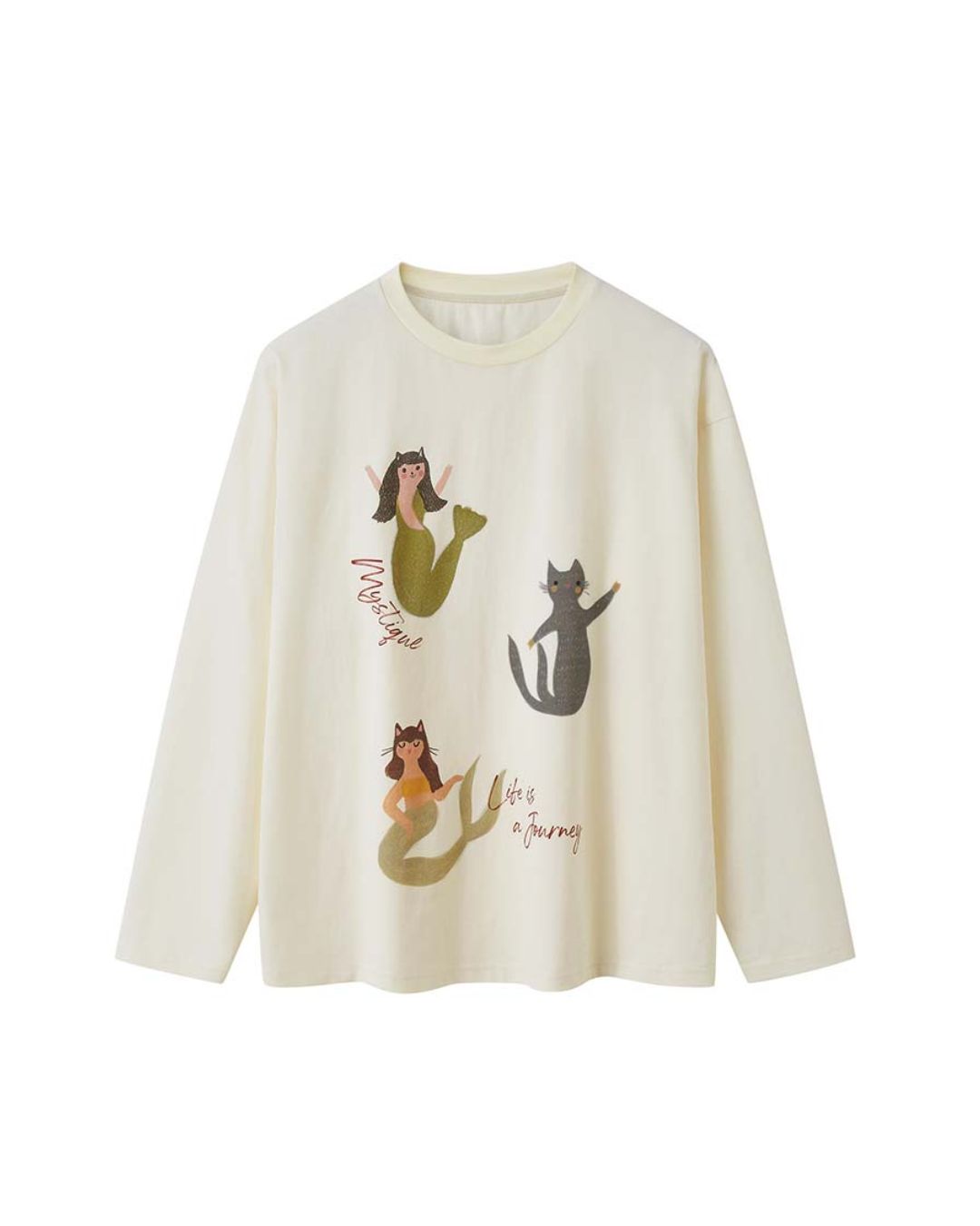 Mermaid Cat Long Sleeve T-shirt　TP039