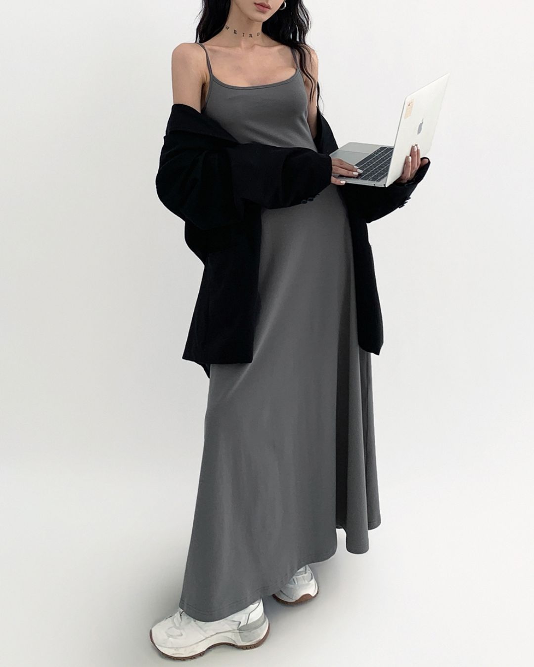 A-line Camisole Maxi Dress　DR046