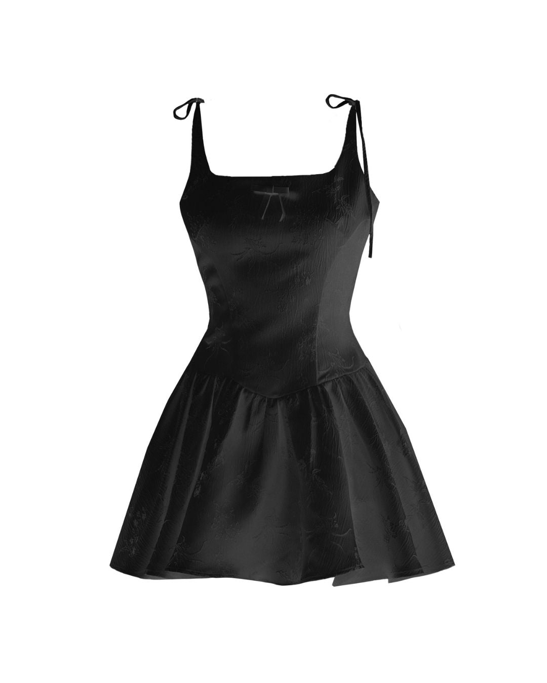 Jacquard Ribbon Camisole Mini Dress　DR022