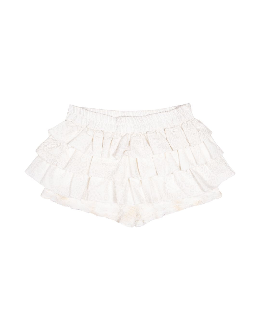 Leopard Print Frill Tiered Shorts　BT033
