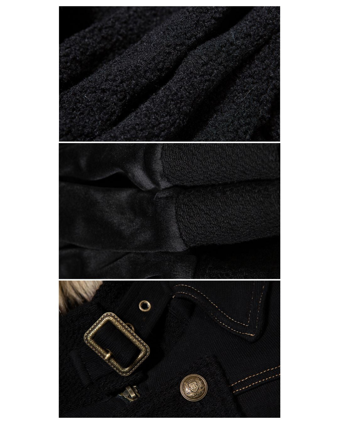 Cropped Fur Hooded Jacket　OT004