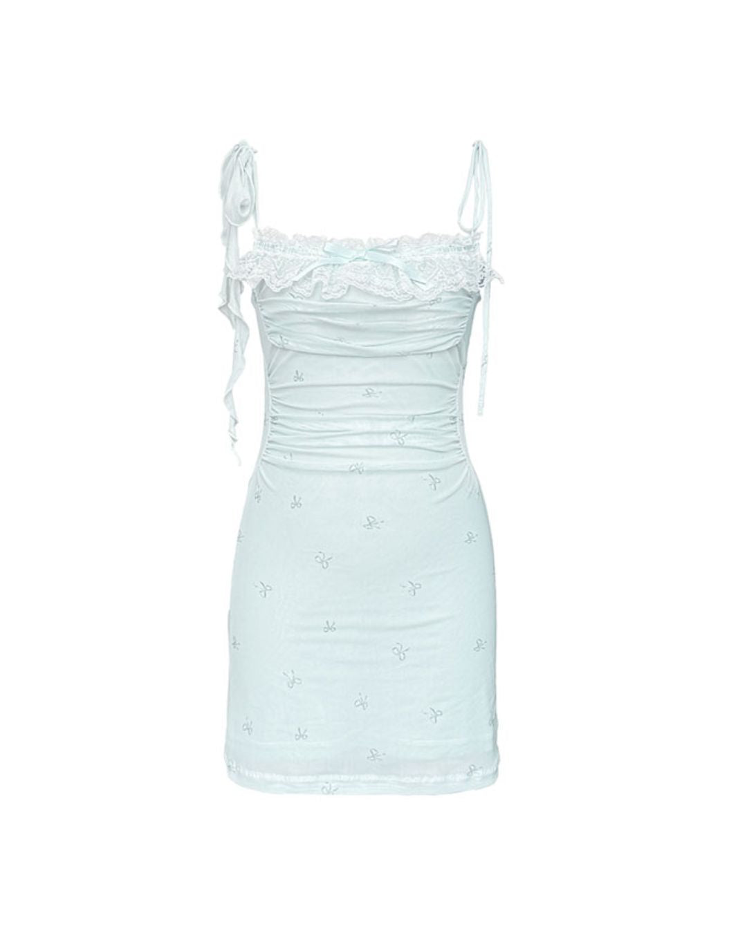 Pastel Ribbon Pattern Lace Dress　DR024