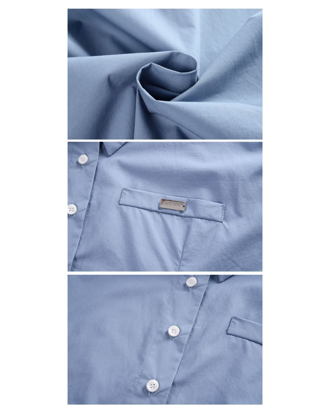 Preppy Cotton Cropped Shirt　TP020
