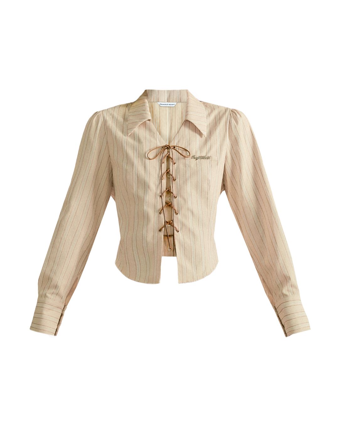 Lace-up Long Sleeve Shirt　TP028