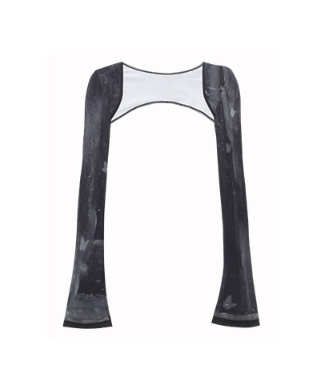 Mesh Print Beaded Halter Neck Long Dress　DR014