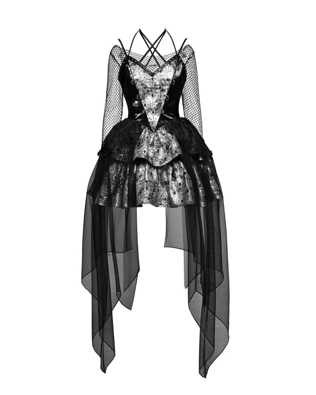 Gothic Draped Dress One-piece　DR012