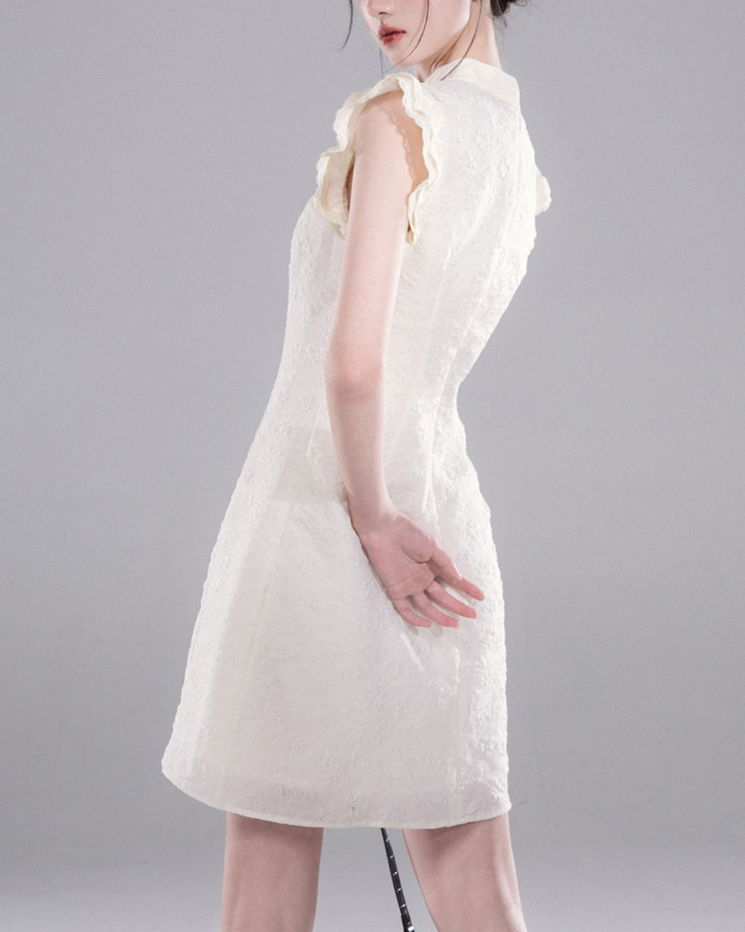 French Sleeve Floral Chinese Dress　DR040