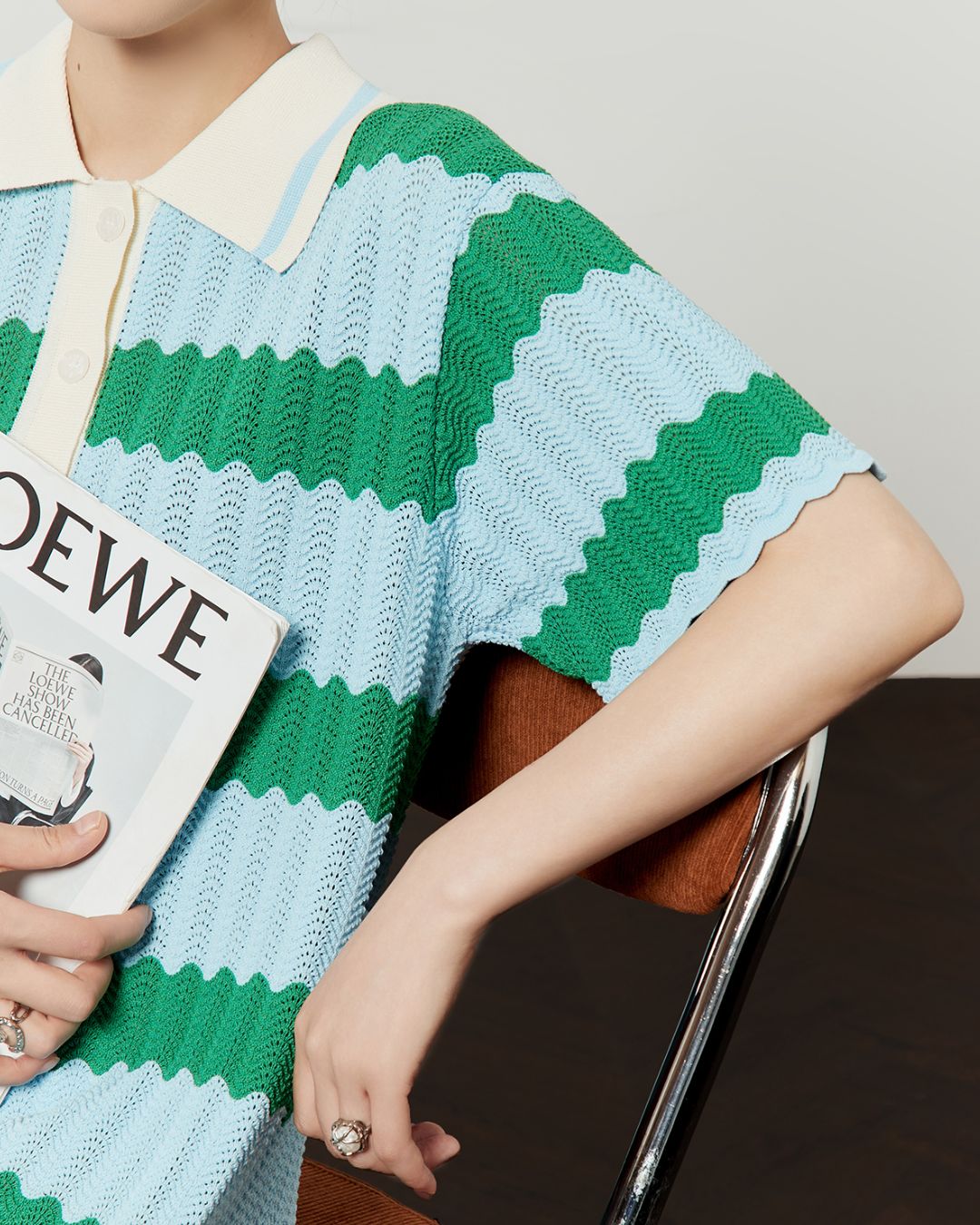 Border Polo Mini Dress　DR049