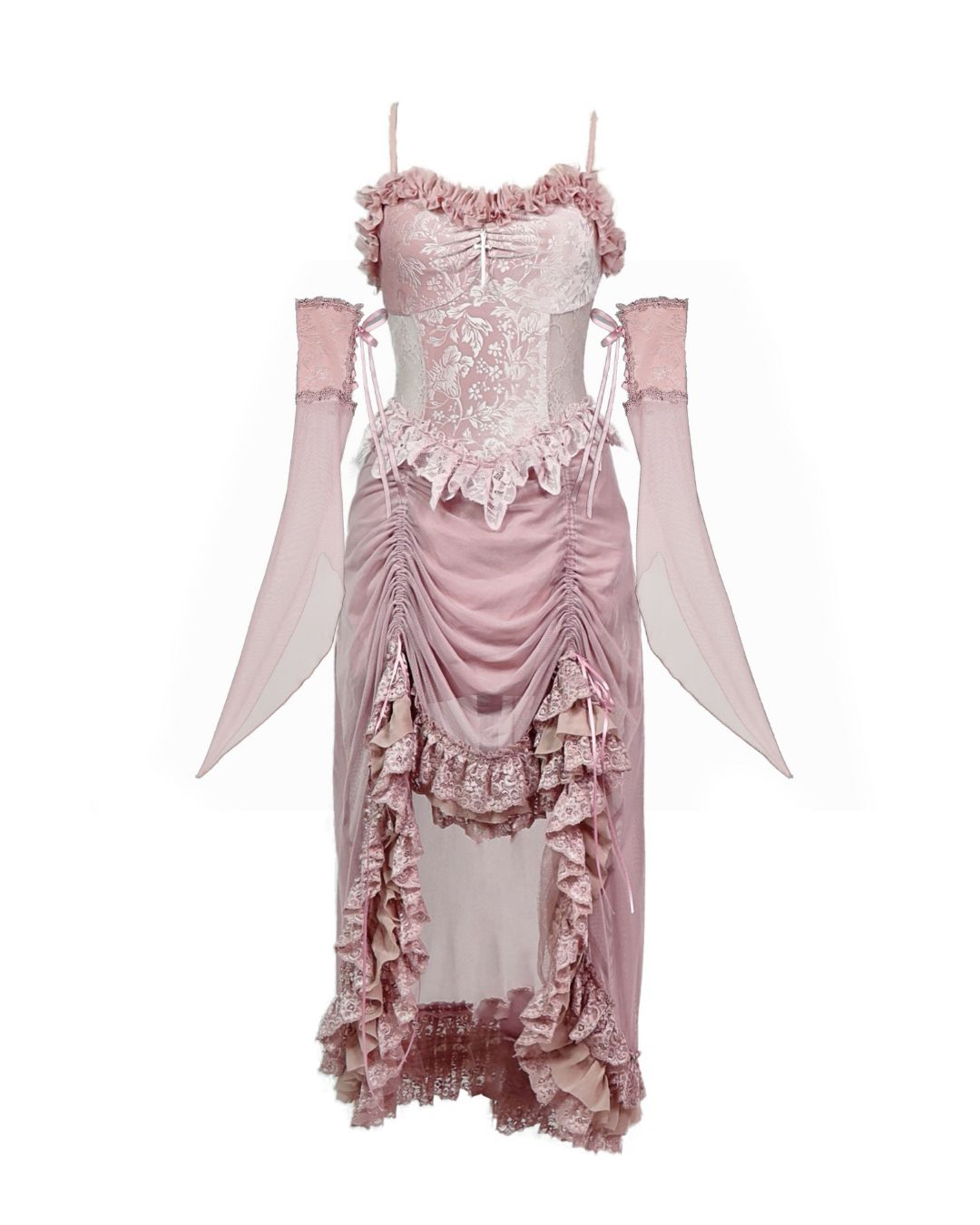 Gothic Princess Floral Lace Dress　DR011