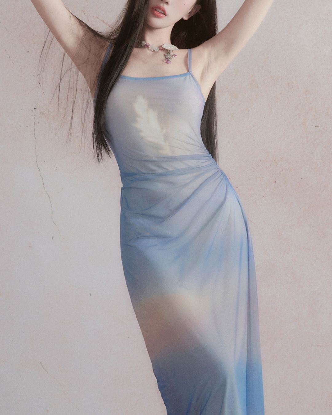 Gradient Color Sheer Cami Dress　DR021