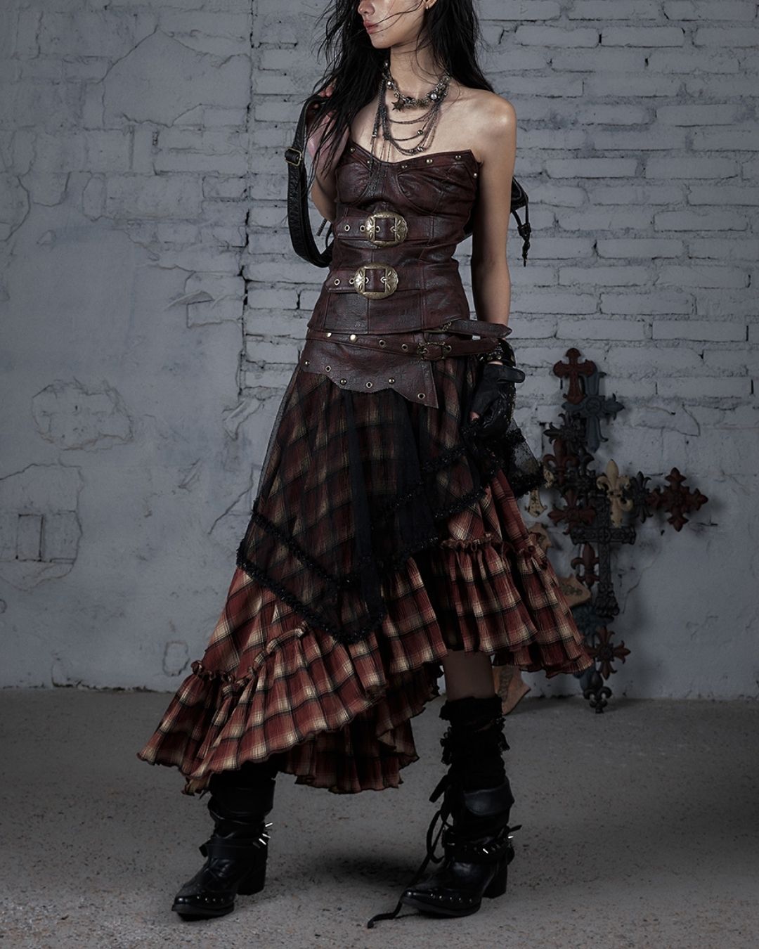 2-way Bare Top Asymmetrical Skirt　BT029