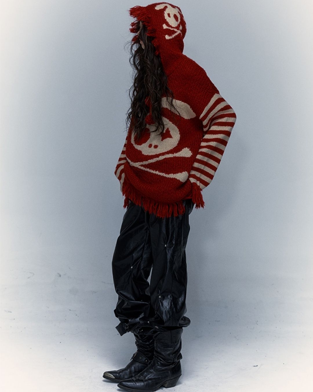 Skull Rabbit Hooded Knit　TP010