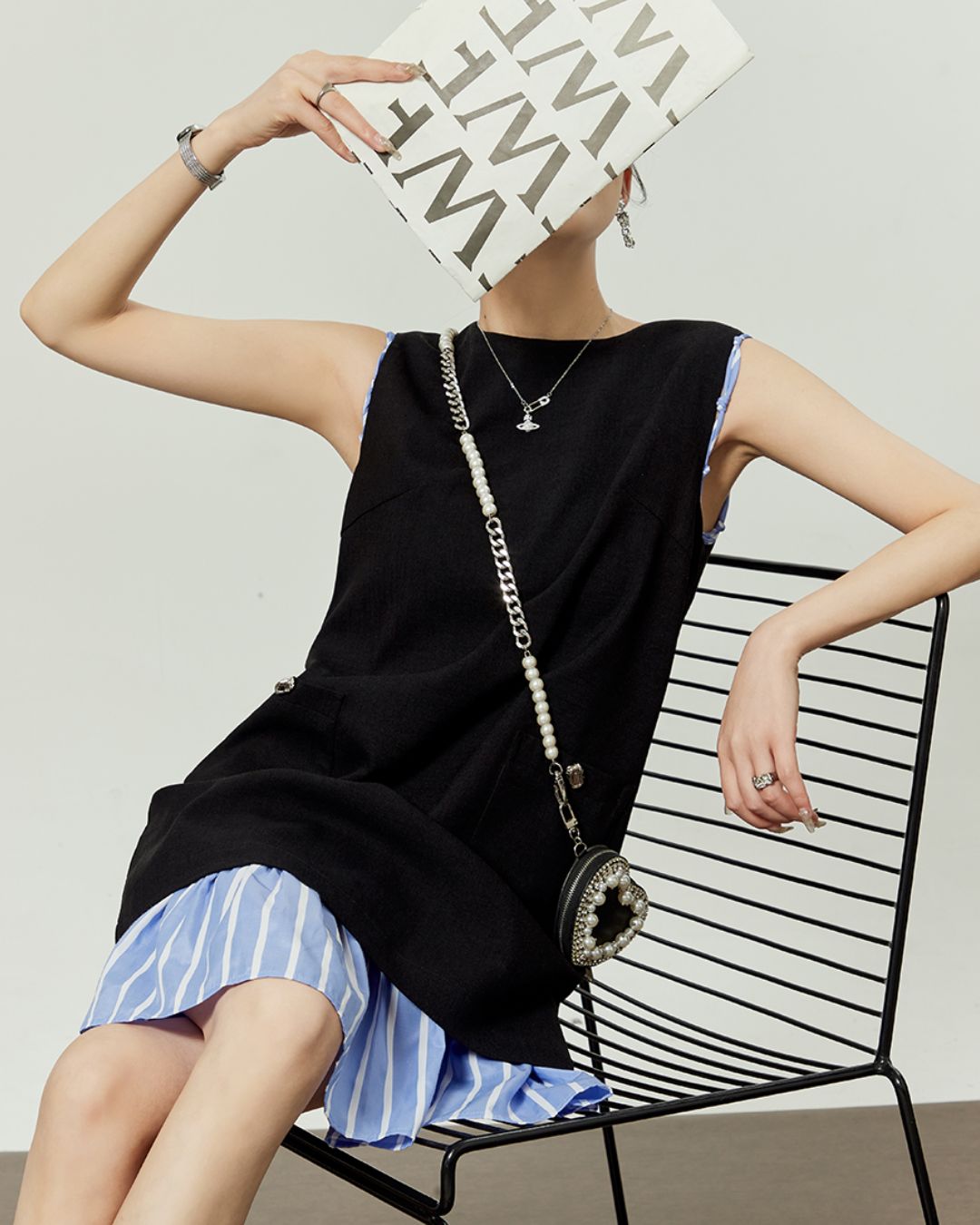 Layered Sleeveless Mini Dress　DR047