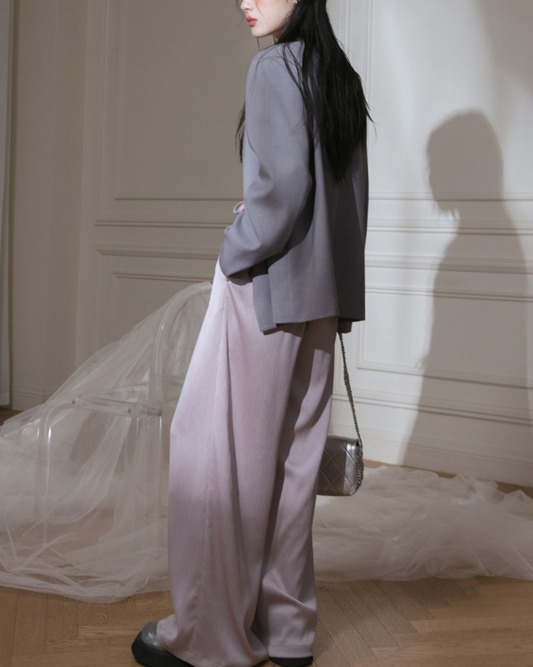 Chinese Style Jacket & Grey Two-piece　TP023