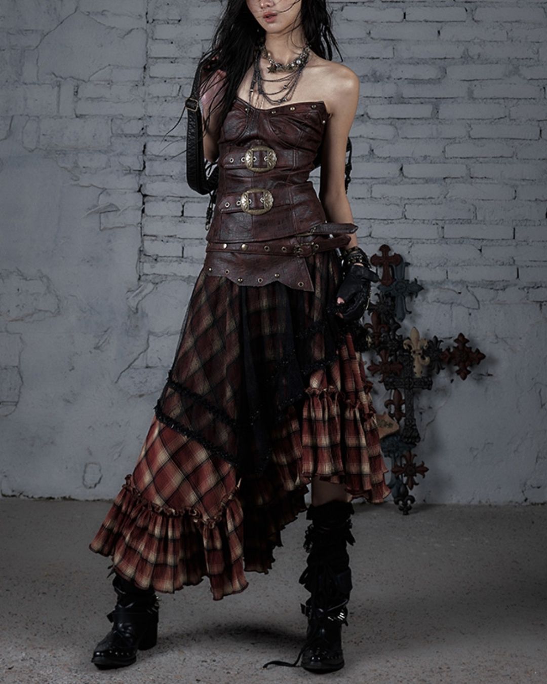 2-way Bare Top Asymmetrical Skirt　BT029