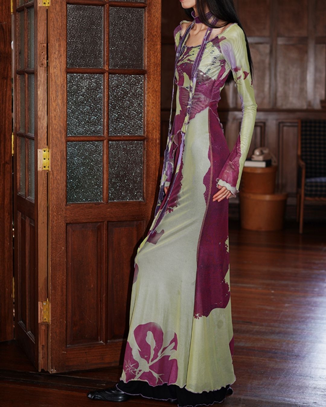 Chinese Mermaid 2-way Long Dress　DR017