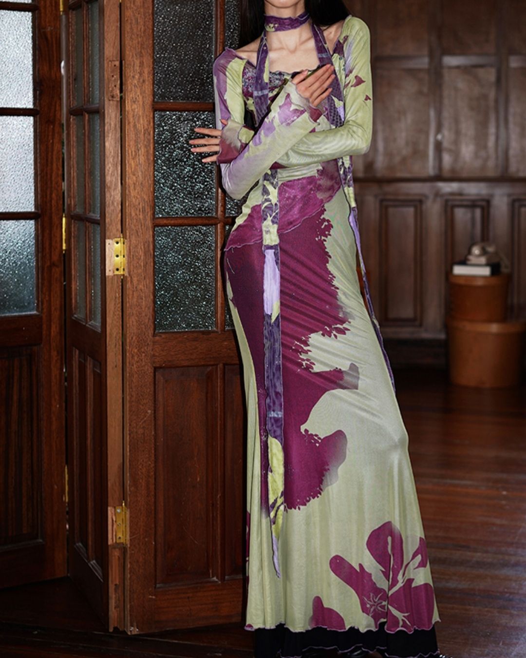 Chinese Mermaid 2-way Long Dress　DR017