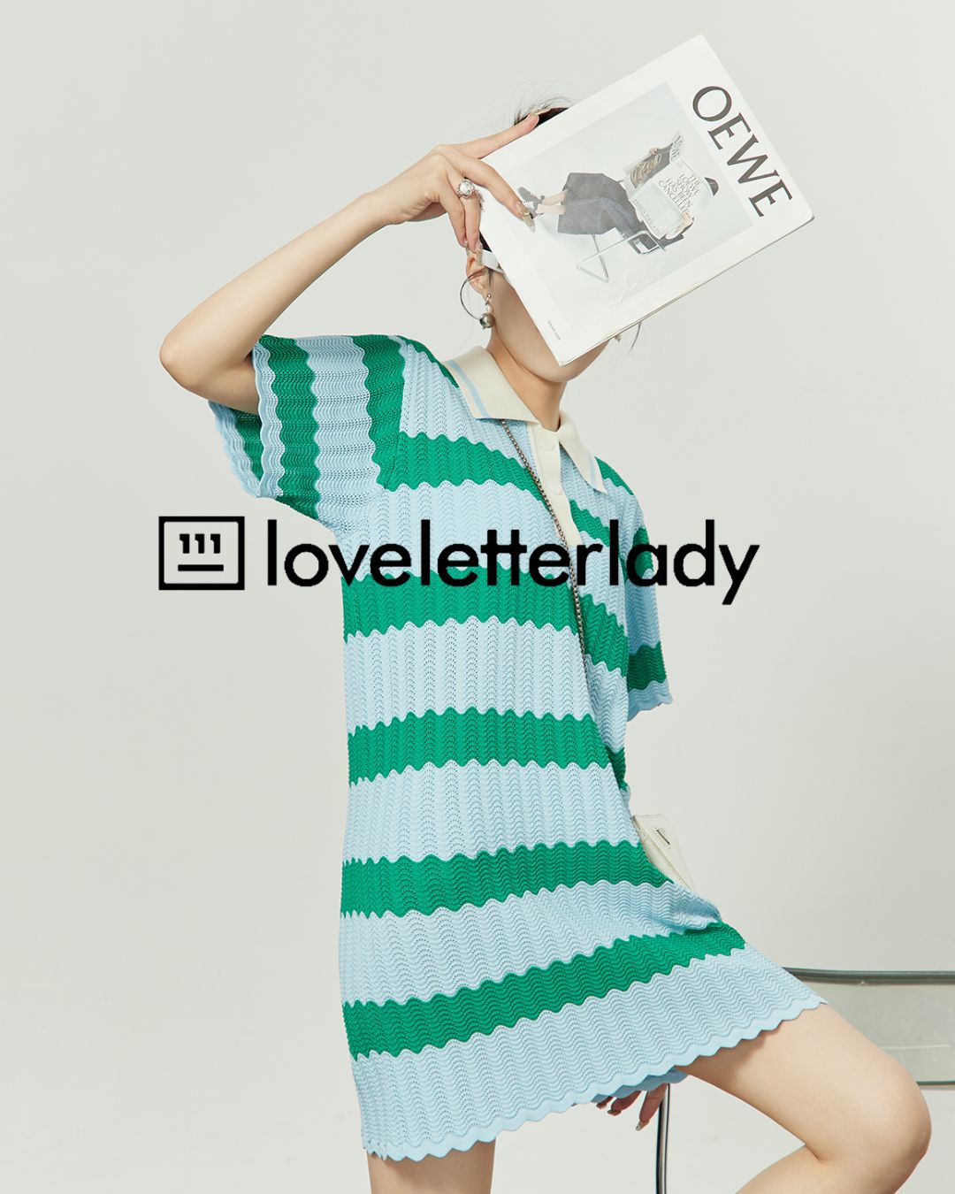 Border Polo Mini Dress　DR049