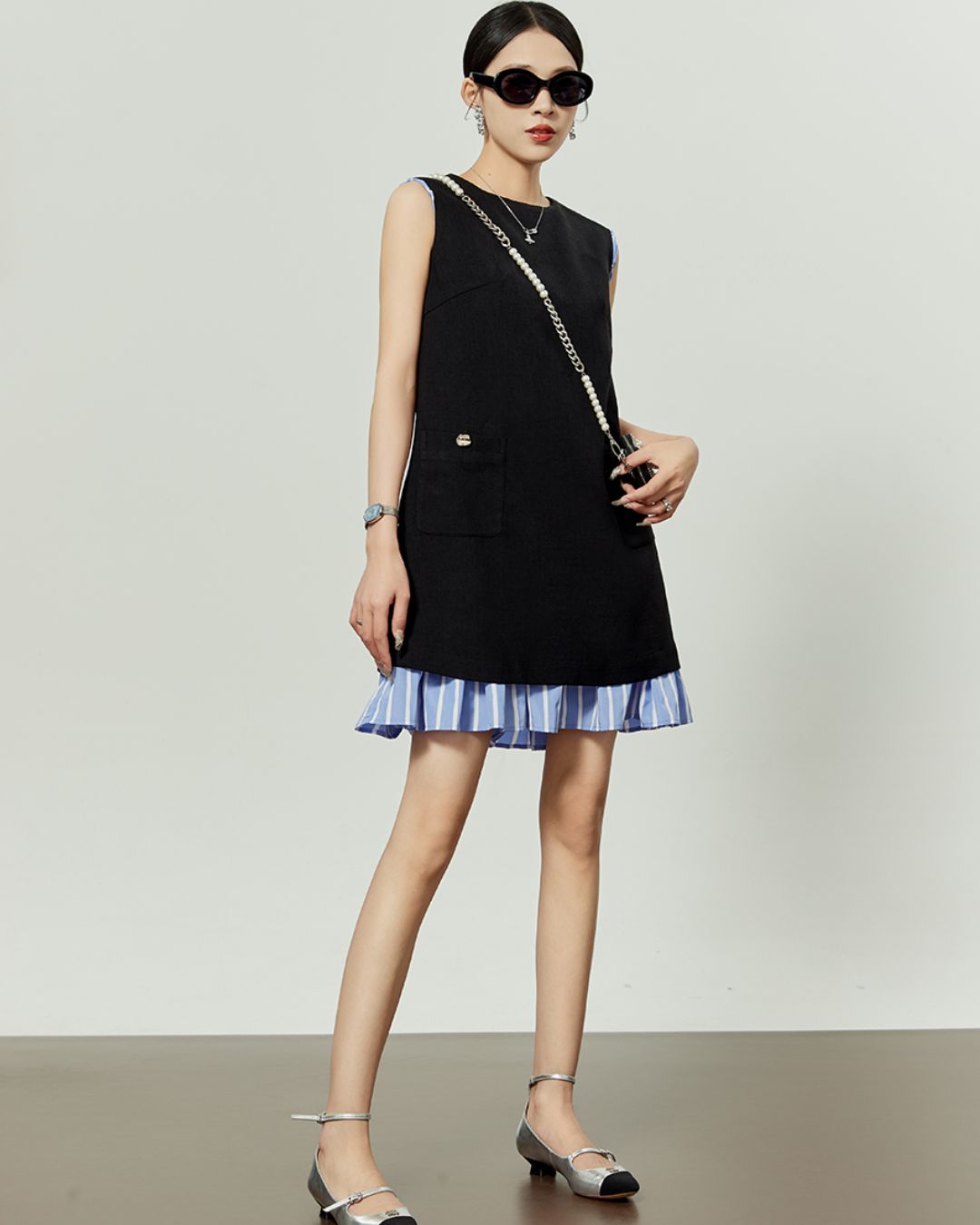 Layered Sleeveless Mini Dress　DR047