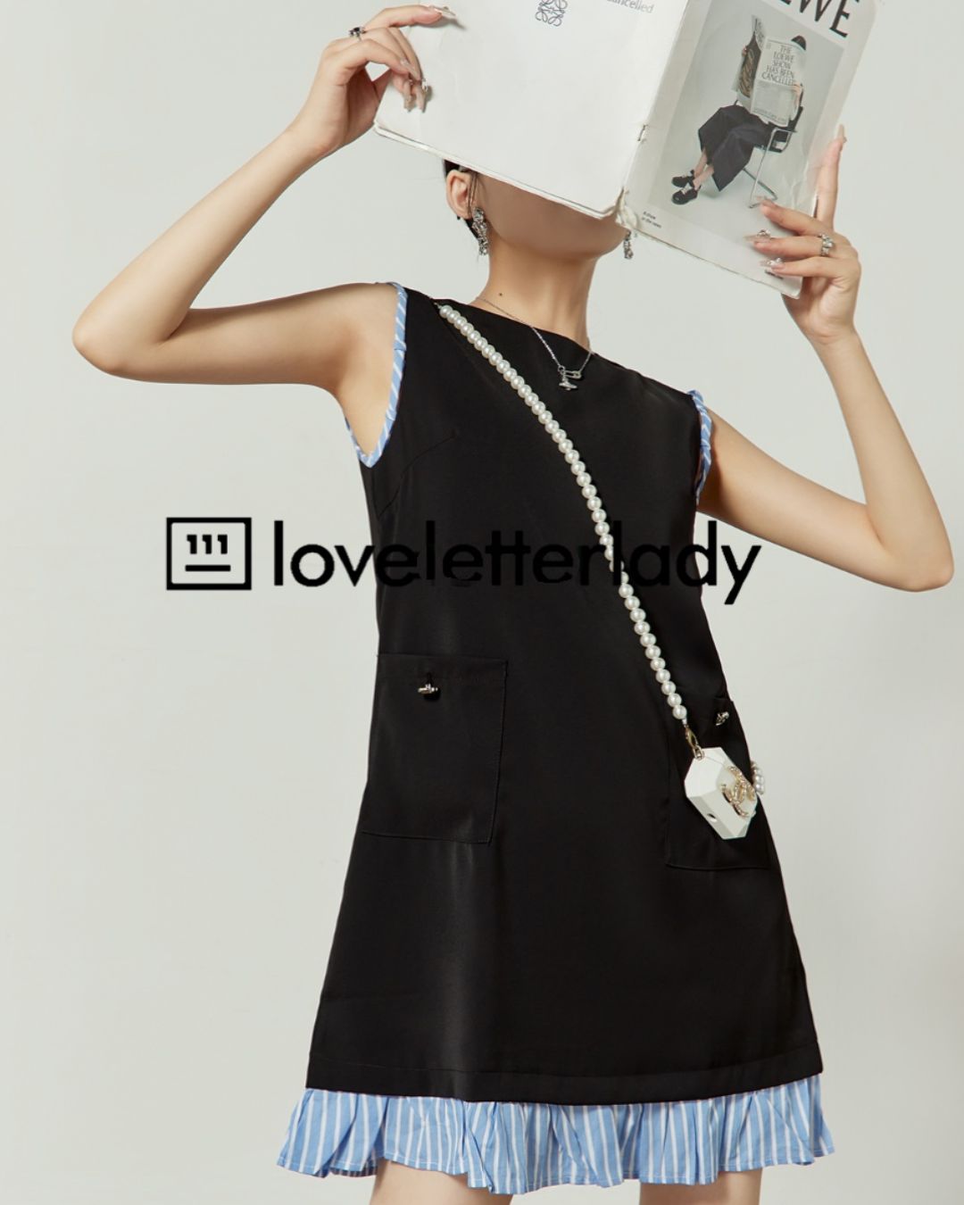 Layered Sleeveless Mini Dress　DR047