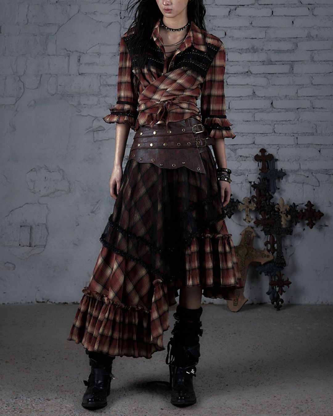 2-way Bare Top Asymmetrical Skirt　BT029