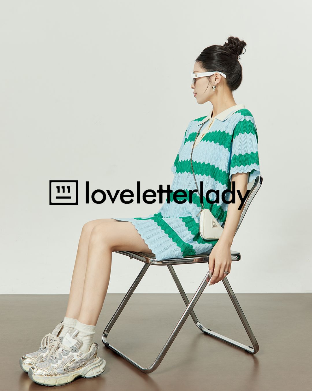 Border Polo Mini Dress　DR049