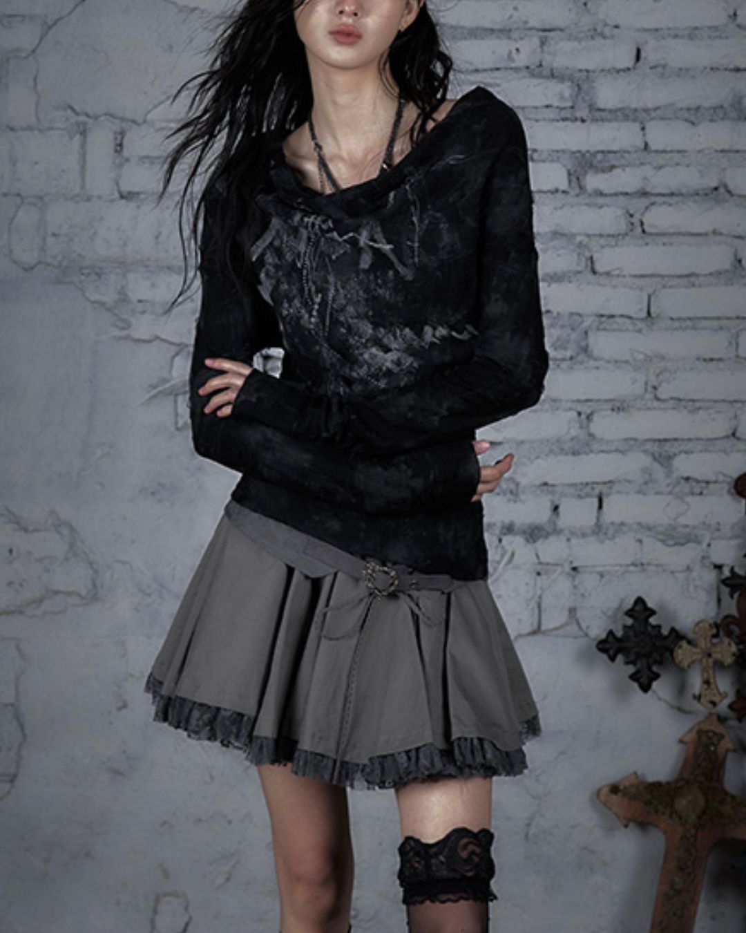 Front And Back 2-way Lace-up Top　TP041